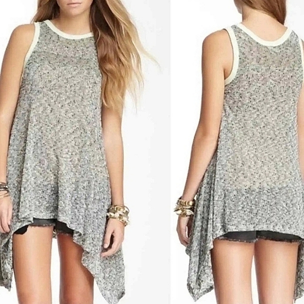 Free People Sheer Knit Tunic Tanktop - Picture 3 of 8